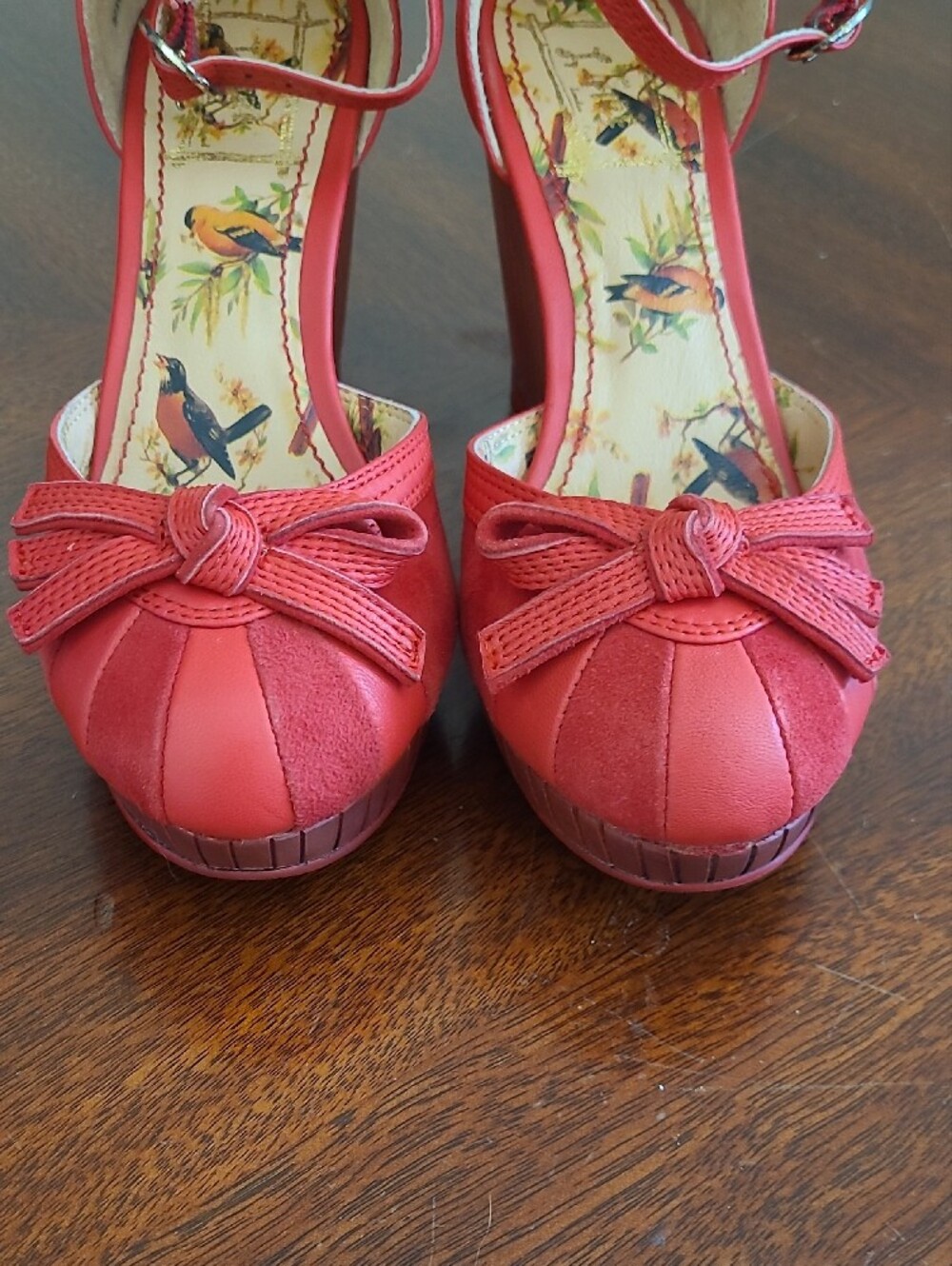 Like New, Miss L- Fire Pin-up Wedge Shoes Size 36, US 5.5-6. - Picture 10 of 15